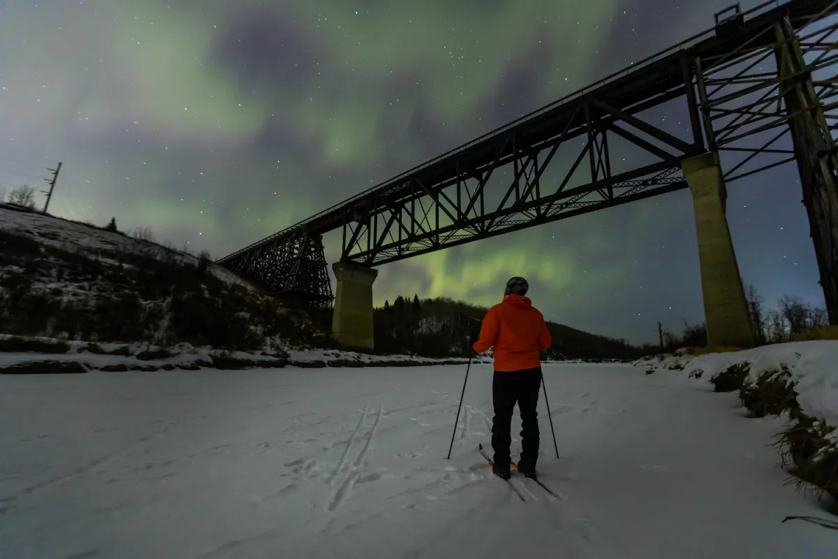 B&B skiin/skiout, northern lights elevate Bonnyville nordic